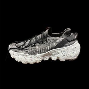 Nike Speckled Sole Space Hippie 04 Black and Iron Grey Athletic Shoes